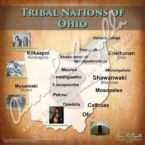 ohio indian tribes map map  usa  rivers