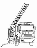 Pompier Camion Echelle Gratuit sketch template