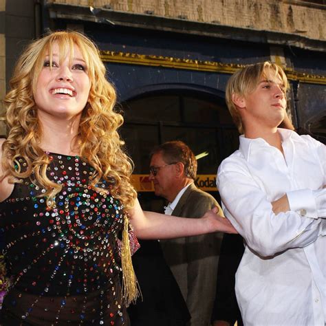 aaron carter finally realized all the hilary duff talk was really awkward