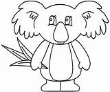 Template Australian Animal Templates Coloring Colouring Koala Pages Animals Shapes Kangaroo Craft Crafts Funny sketch template