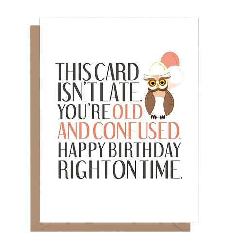 confused funny belated birthday card belated birthday card