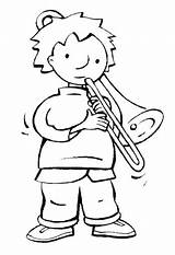 Oboe Trombone Posaune Coloring Kleurplaten Muziek Picasa Web Bilder Musik Kinder Getdrawings Kunst Getcolorings Seç Pano Musikinstrument sketch template
