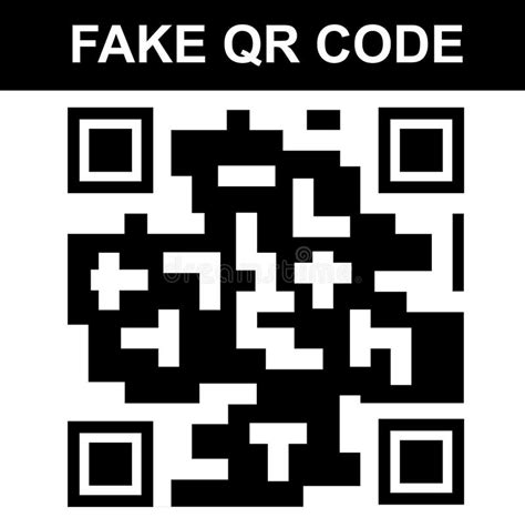 simple fake qr quck response code  white background stock vector illustration  digital