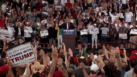 trump asks crowd to raise hands pledge to vote for him cnn video