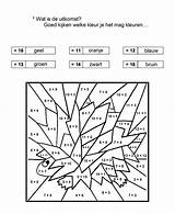 Werkbladen Rekensommen Herfst Wiskunde Sommenkleurplaat Huiskamer Egel Leercitaten Enschede Rekenen Kijken Kleur Onderwijs Boek Spel Liniaal Varken Soort Meten Downloaden sketch template