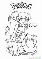 Pokemon Misty Psyduck sketch template
