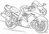 Coloring Kawasaki Pages Motorcycle Printable Drawing sketch template
