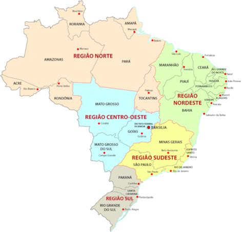 Mapa Do Brasil Mapa Político Mapa Para Colorir E Muito Mais