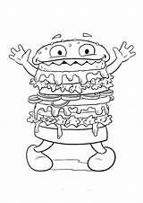 Monster Coloring Pages Printable Buger Cute Bigfoot Lengend Color Monsters sketch template