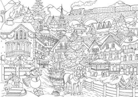 winter wonderland printable adult coloring page  etsy canada