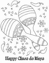 Coloring Mayo Cinco Pages Printable Kids Fiesta Maracas Color Mexican Print Printables Drawing Crafts Coloring4free Cactus Worksheets Activities Colouring Kindergarten sketch template
