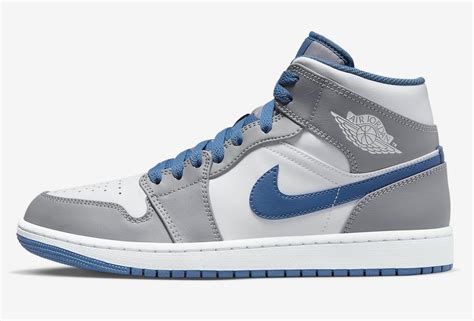 air jordan  mid true blue cement grey sneaker steal