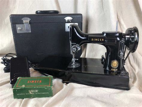 antique  singer portable sewing machine