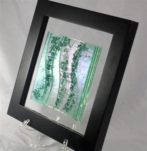 Fused Glass Wall Art Sea Glass Green