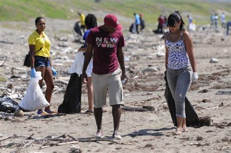 jamaica gleanergallery nepa beach clean up
