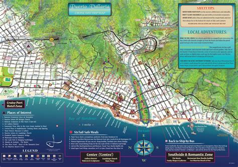 mapa jeff cartography puerto vallarta map  cruise passengers