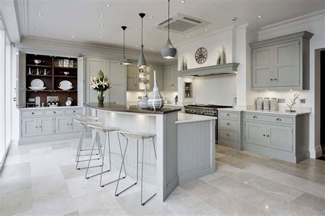 gray  white luxury kitchen design modern design