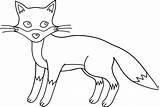 Clipart Fox Outline Line Clip Cute Drawing Transparent Sweetclipart Webstockreview sketch template