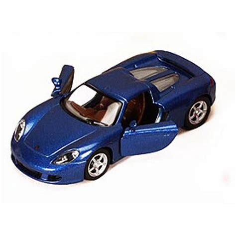 porsche carrera gt blue kinsmart   scale diecast model toy car brand