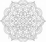Printable Flower Coloring Mandala Pages Etsy Sold sketch template