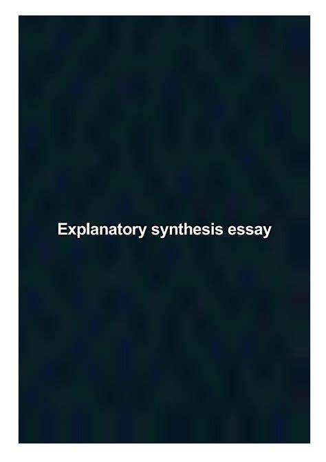 explanatory synthesis essay  aththerling issuu