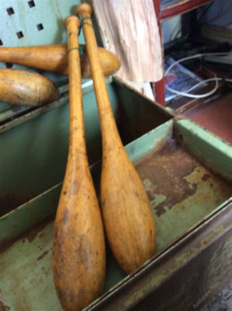 Antiques Atlas A Pair Of Edwardian Wooden India Exercise Clubs