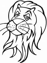 Lion Coloring Lions Pages Head Colouring Tiger Color Template Printable Simple Supercoloring Side Kids Drawing Animals Super Online Clipart sketch template