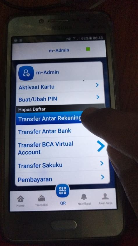 menghapus nomer rekening  daftar transfer aplikasi mobile banking bca