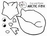 Fox Arctic Craft Kids Animal Printable Toddlers Preschoolers Project Cut Paste Easy Simple sketch template