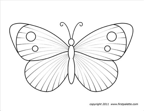 full page printable butterfly template printable templates