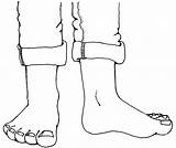 Feet Clipart Foot Clip Outline Drawing Cartoon Walking Stomp Legs Cliparts Leg Bare Toes Cute Foots Kid Funny Library Barefoot sketch template