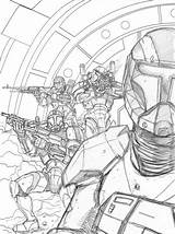 Commando Clone Pencils sketch template