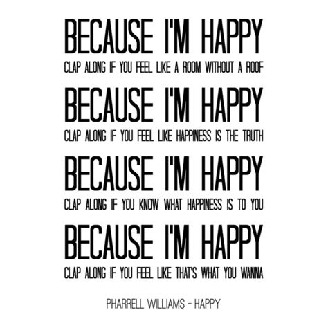 pharrell williams happy pop song lyrics wall stickers