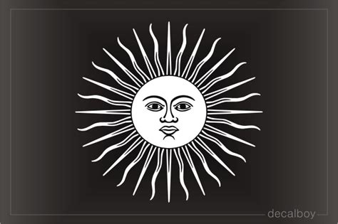sun face decal