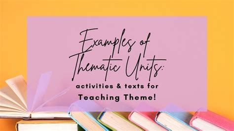 examples  thematic unit  middle  high school english