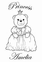 Coloring Pages Colouring Name Princess Amelia Names Print sketch template