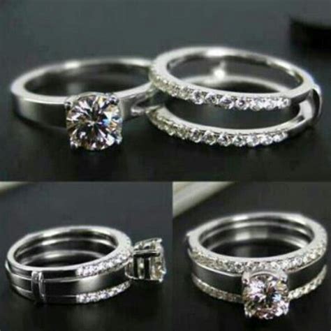 Love The Double Band Couple Band Couple Rings Wedding Band Sets