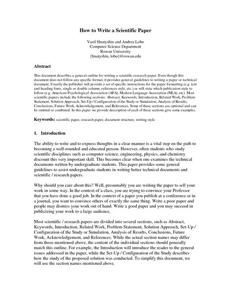 writing scientific research papers essay format science writing