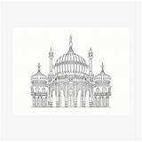 Brighton Pavilion Hove sketch template