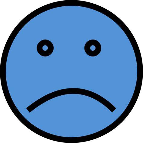 sad face blue  clip art  clkercom vector clip art
