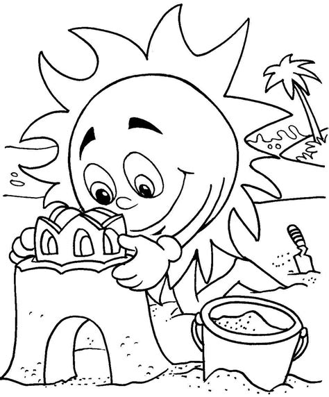 summer coloring coloring pages