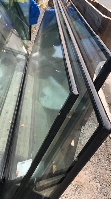 double glazed clear glass panel ml thick  ml laminated glass