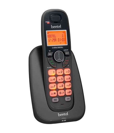 buy beetel  cordless landline phone black    price
