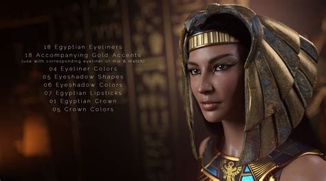 egyptian pharaoh makeup daz 3d
