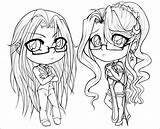 Coloring Chibi Anime Kids Girls Pages Coloringbay sketch template