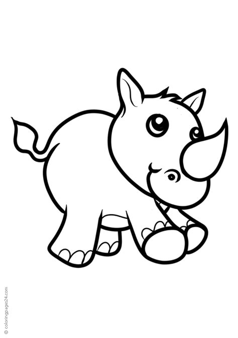 rhinos  coloring pages