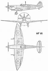 Spitfire Supermarine Blueprint Blackburn 3d Drawing Drawingdatabase Buccaneer Line Related Posts sketch template