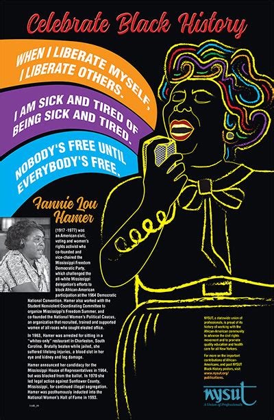 celebrate black history month    poster highlighting fannie lou