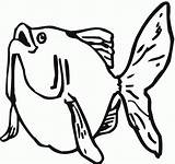 Goldfish Coloring Pages Printable Kids Fat Color sketch template