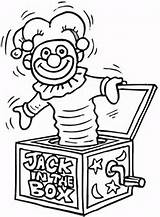 Jack Box Coloring Toy Pages Clipart Color Printable Drawing Toys sketch template